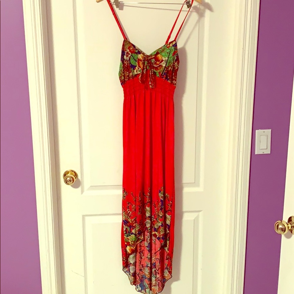 High low red dress!